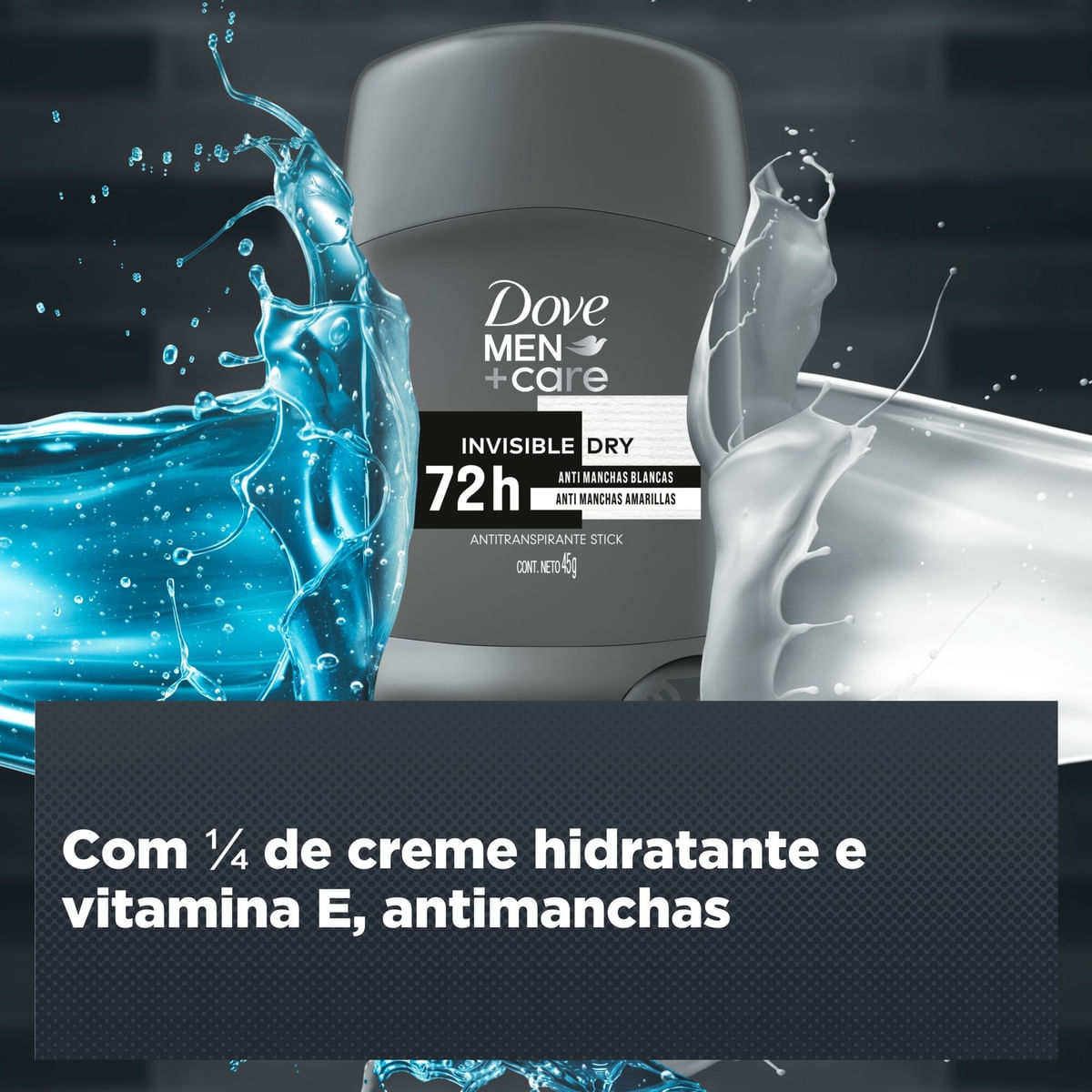 Desodorante Stick Dove Men Care Invisible Dry 45g