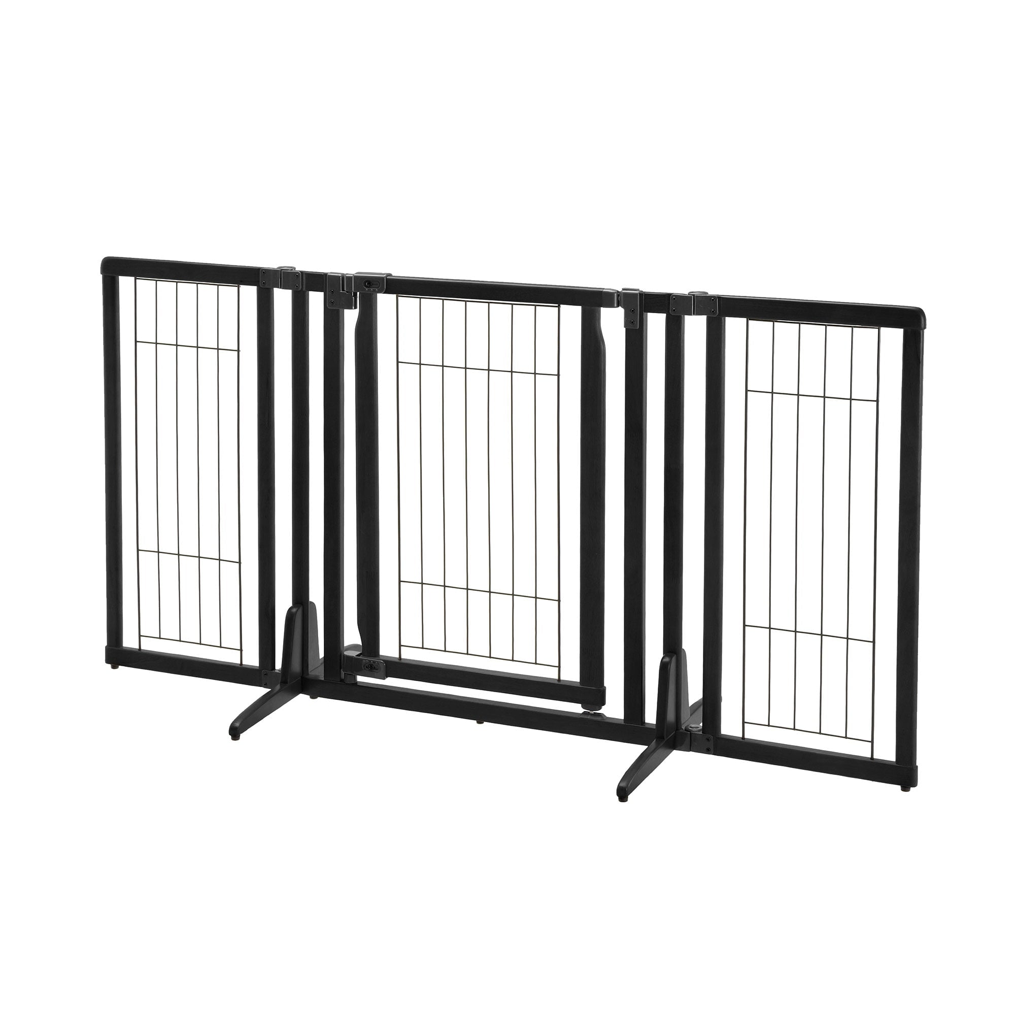 Richell Premium Plus Freestanding Pet Gate Black 34