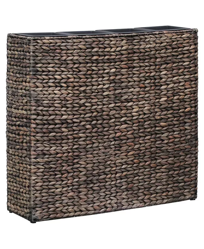 vidaXL Garden Raised Bed with 4 Pots Water Hyacinth Brown