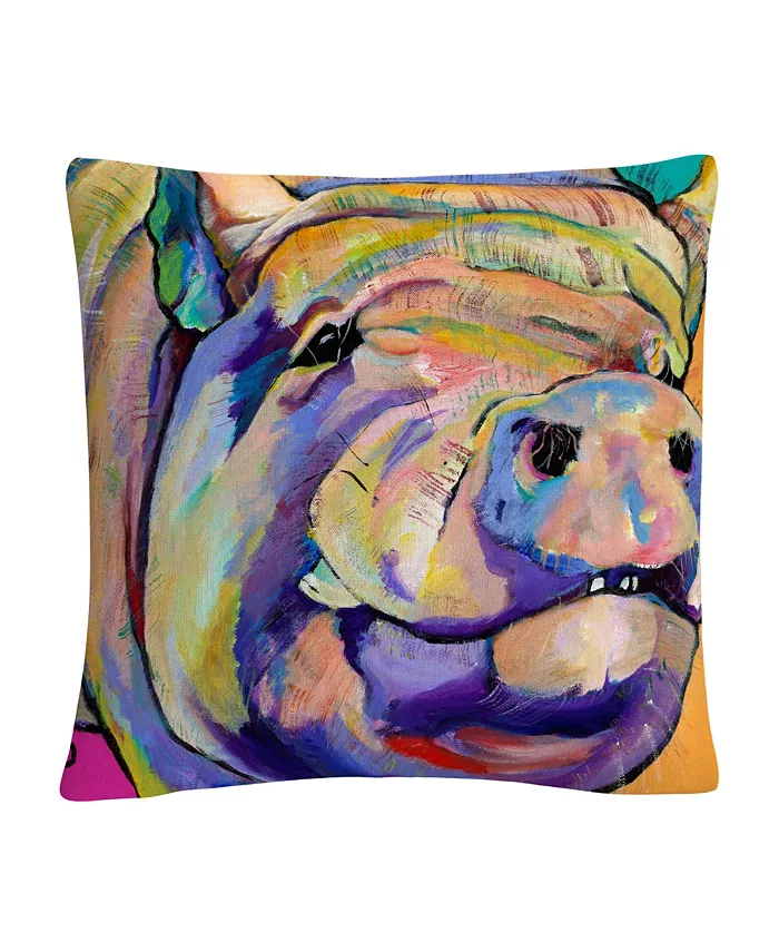 Baldwin Pat Saunders-White Animals Pets Painting Potbelly Decorative Pillow， 16