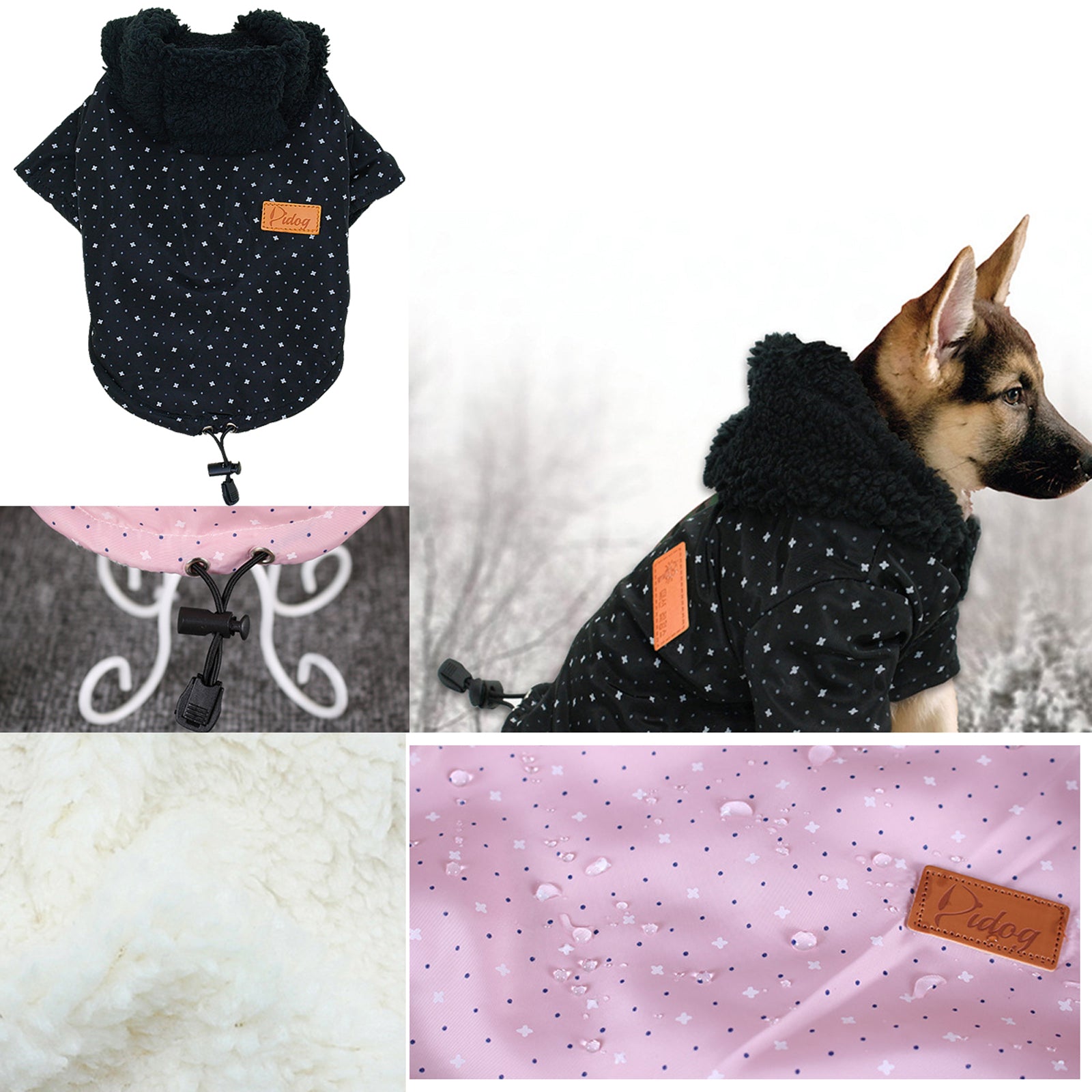 Tineer Pet Puppy Little Star Coat，Pet Dog Warm Winter Clothes Puppy Cats Sweater Apparel Small Dog Clothes (S， Black)