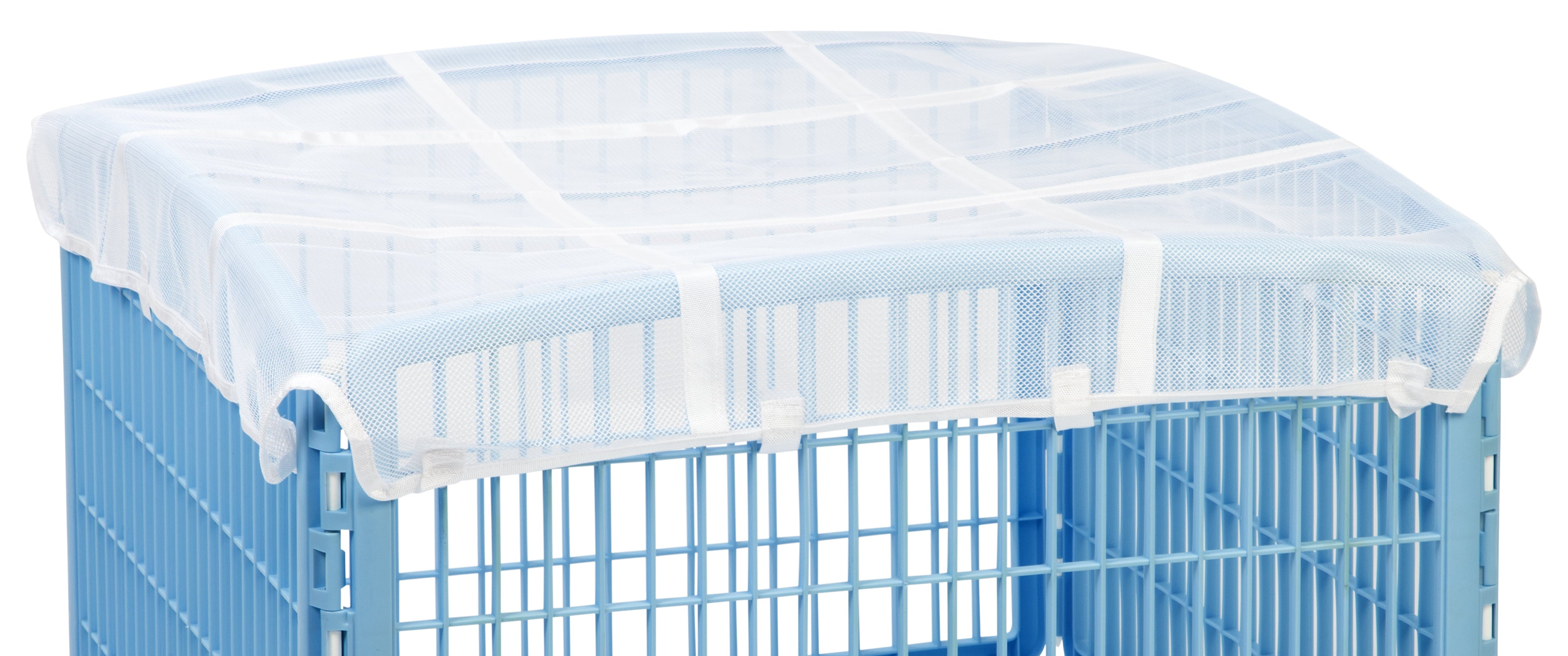 IRIS USA 24'' 4-Panel Exercise Pet Playpen Mesh Roof， White