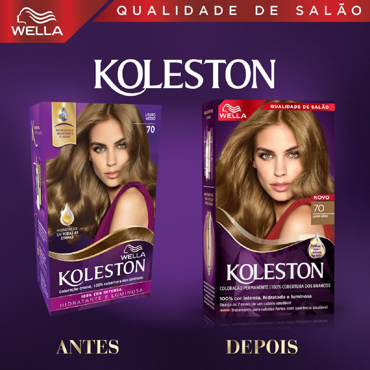 Kit tintura 70 louro medio Wella Koleston