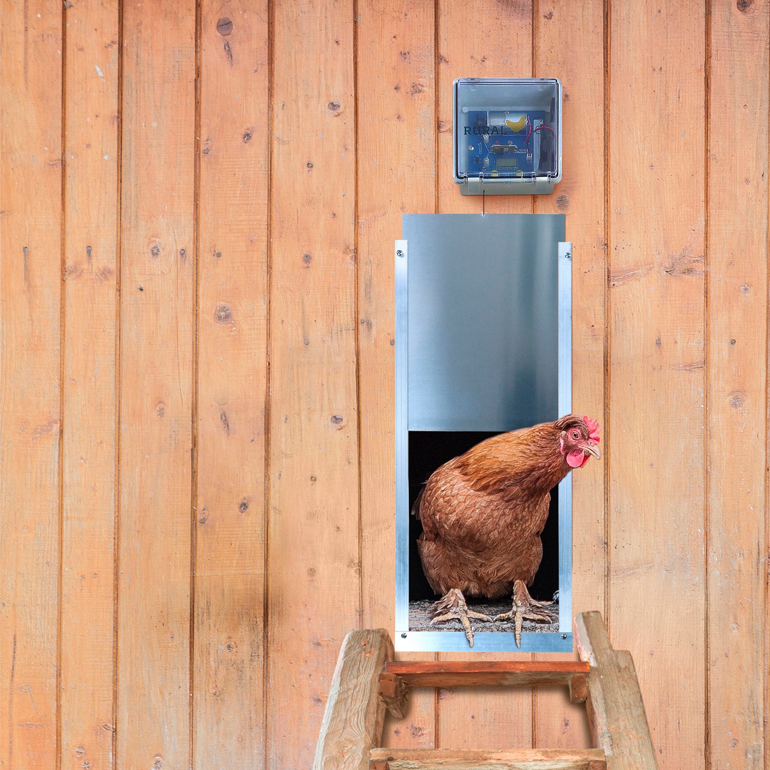Rural365 Automatic Chicken Coop Door Electric Opener Panel with Adjustable Timer