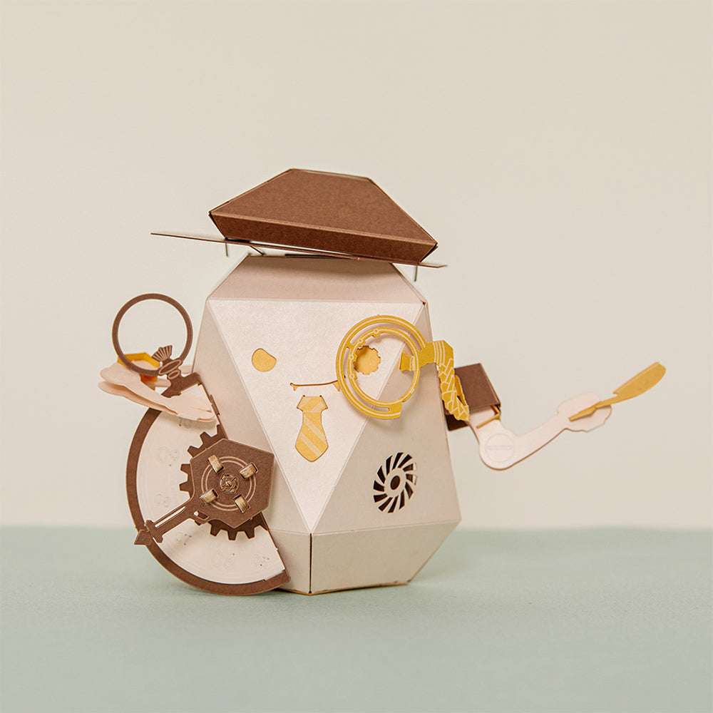 ROBOTRY Moving Paper Robots Making Kit， Arr | Spur Gear - Learn Very Basic 5 Robot Mechanisms