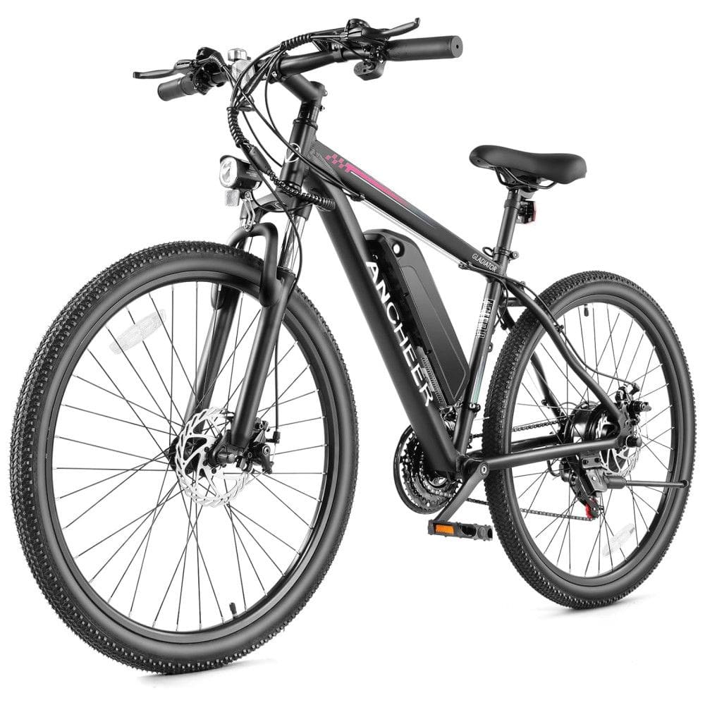 ANCHEER Bicicleta Elétrica Motorizada 21 Velocidades e 3 Modos, 500W, Preta