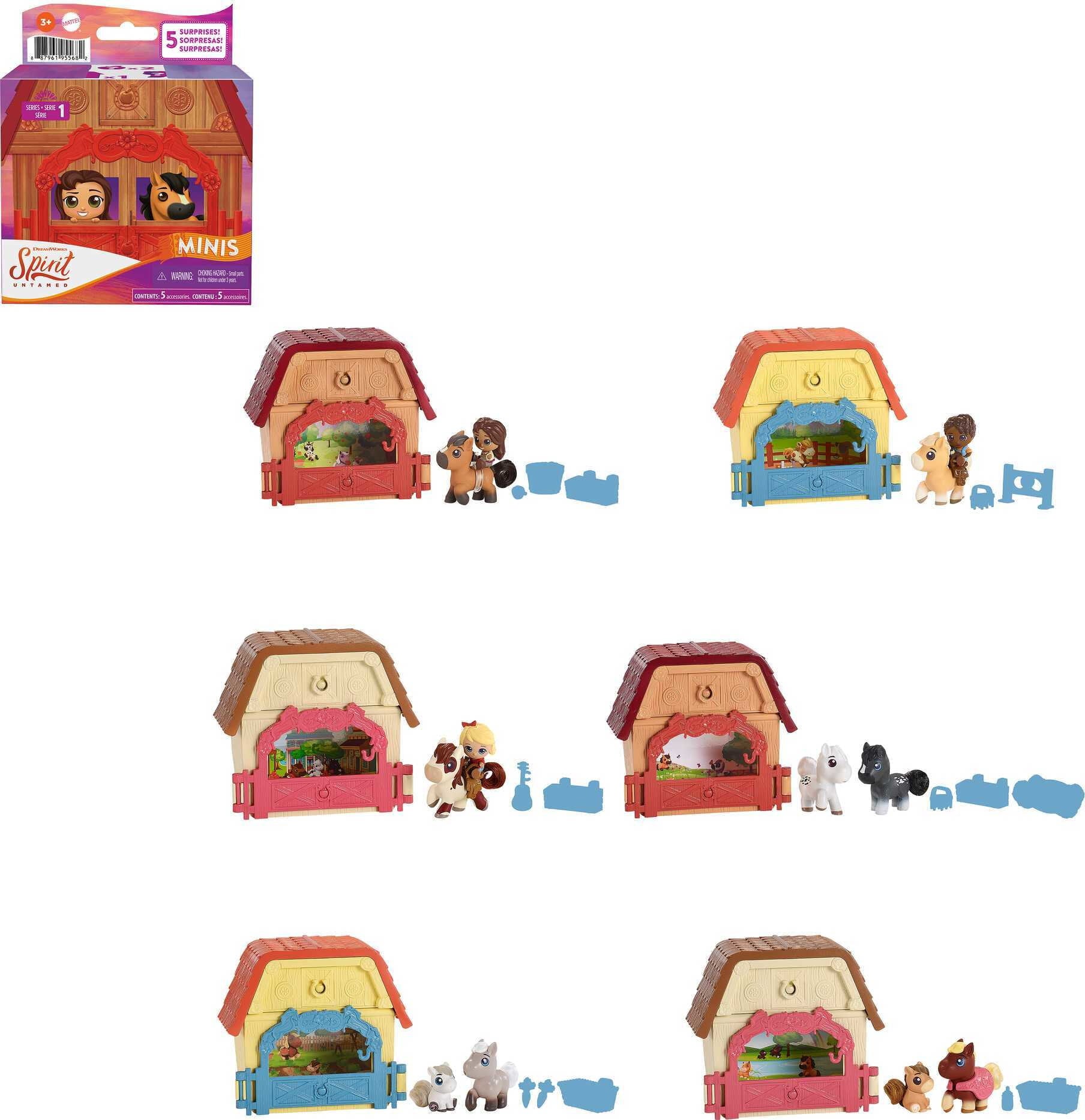 Spirit Untamed Surprise Mini Horse & Friend with 3 Accessories, Blind Box, 3 & Up (Character May Vary)