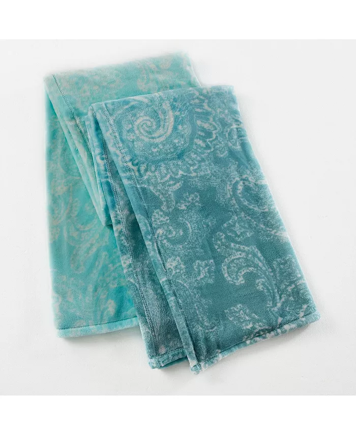 Jessica Simpson Paisley Tides Plush Throw， 50