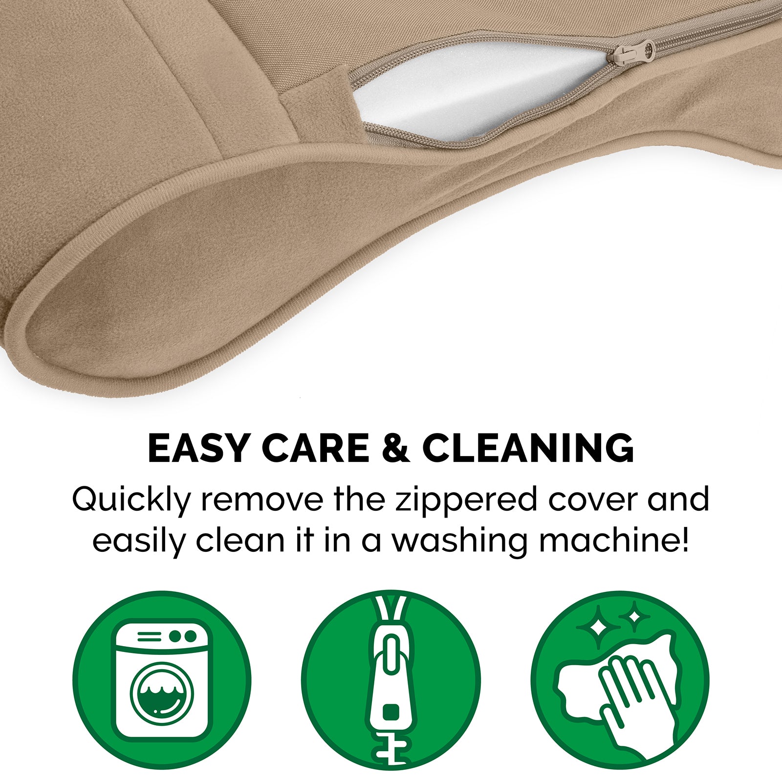 FurHaven Pet Dog Bed | Orthopedic Microvelvet Luxe Lounger Pet Bed for Dogs and Cats， Clay， Small