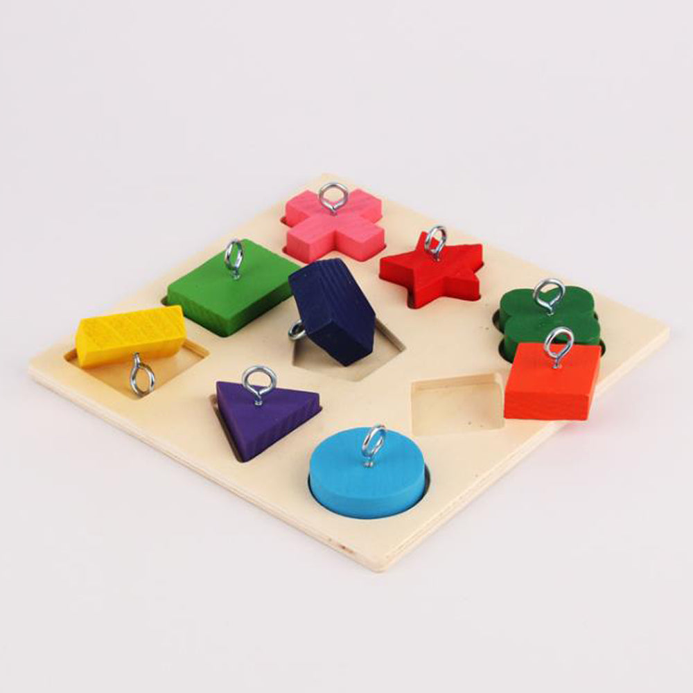 Pet Educational Interactive Toys Parrot Intelligence Training Colorful Wooden Block Birds Puzzle Supplies DIY Toy Accessories