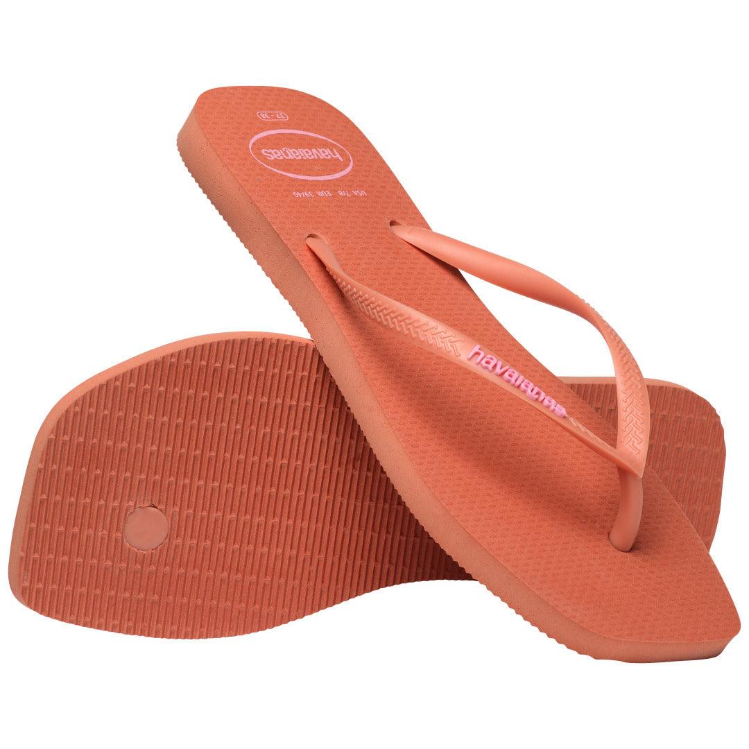 Chinelo Havaianas Slim Square Logo Pop Up