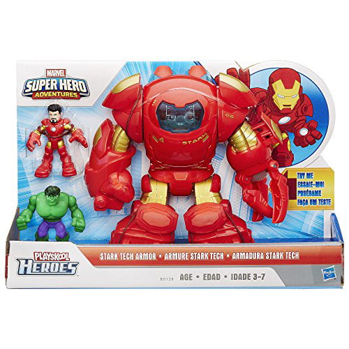 Playskool Heroes Marvel Super Hero Adventures Stark Tech Armor with Tony Stark Figure