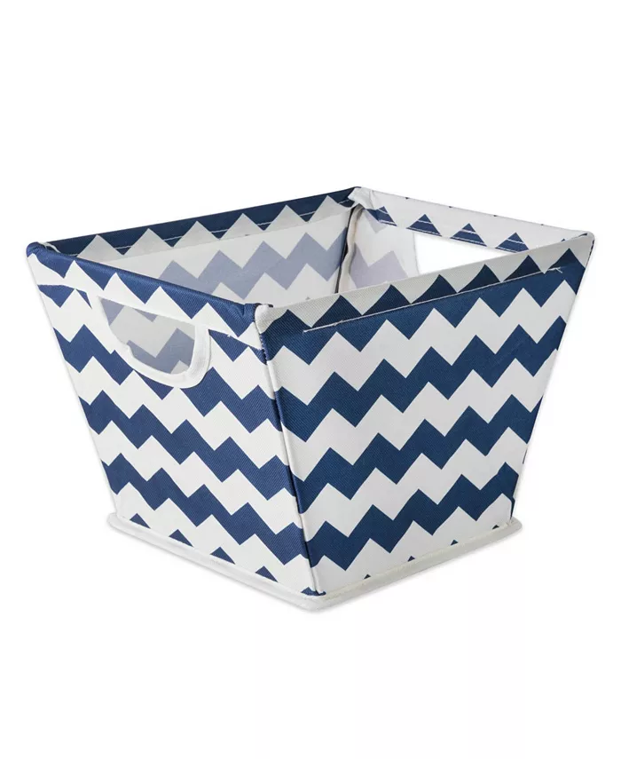Design Imports Chevron Print Trapezoid Storage Bin