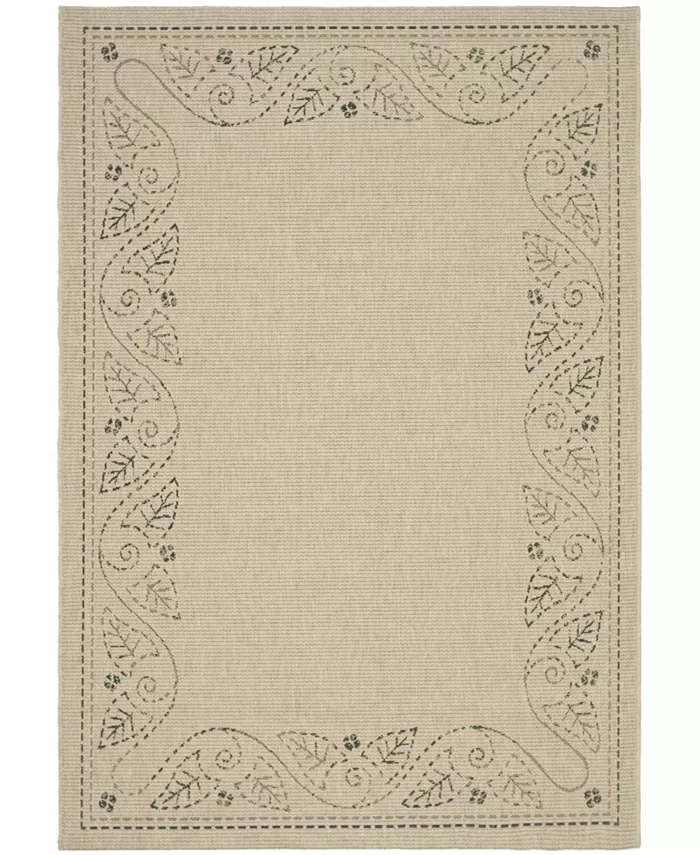 Safavieh Courtyard Sand and Black 5'3