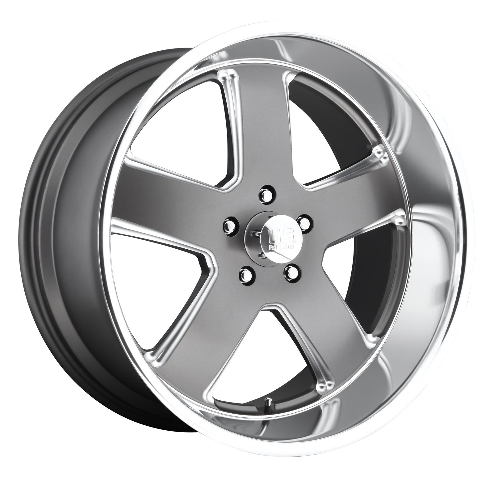 U.S. Mags U11820956152 U.S. Mags Hustler U118 Textured Gunmetal Wheels with Machined Lip