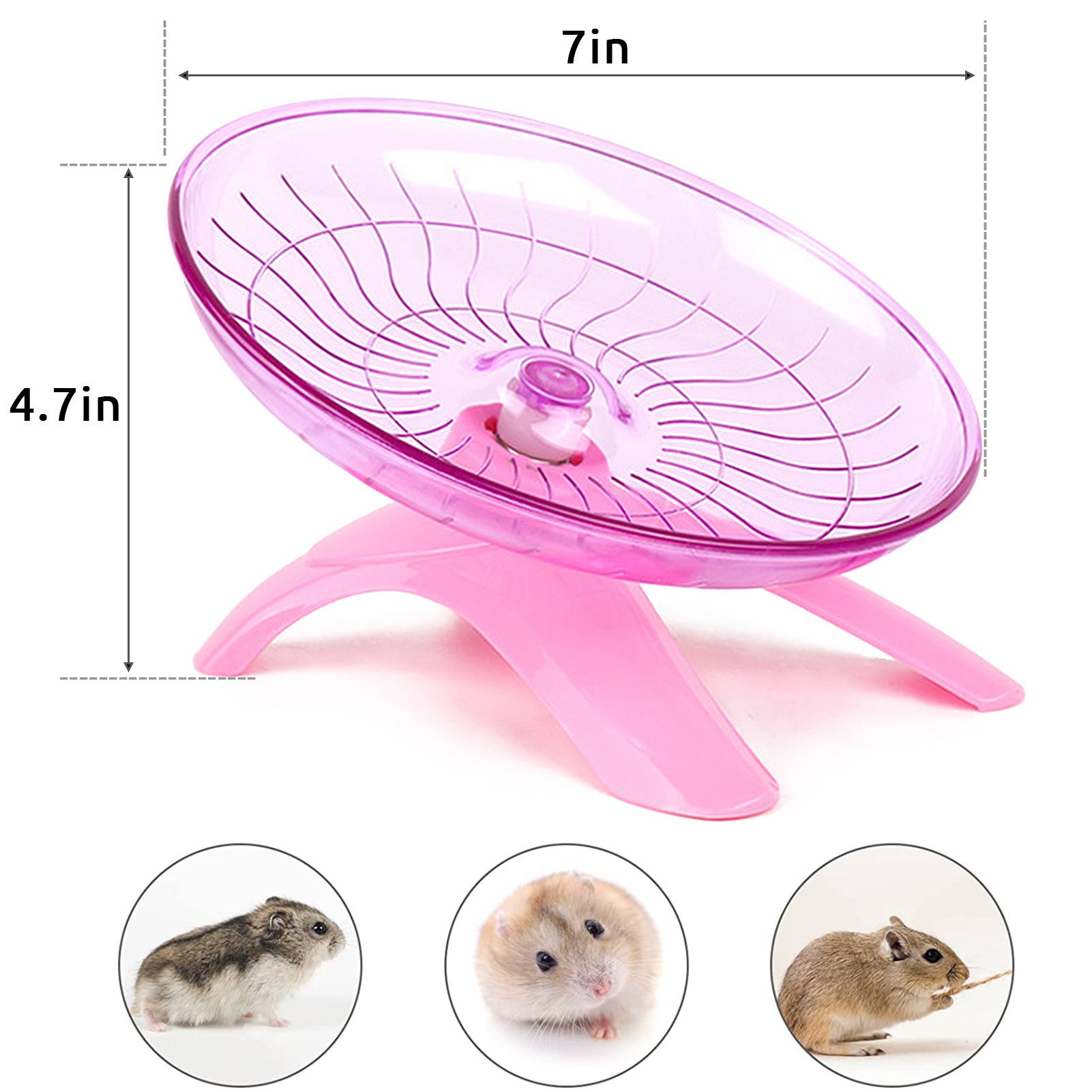 ASENKU Hamster Wheel，Super Silent Hamster Flying Saucer，Exercise Wheel and Running Wheel for Dwarf Hamster，Gerbil Rat and Small Animals