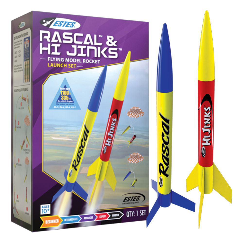 Estes Rascal and HiJinks Flying Model Rocket Launch Set