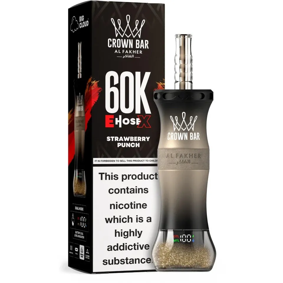 Al Fakher Crown Bar E-Hose X Disposable – 60000 Puffs 🔥