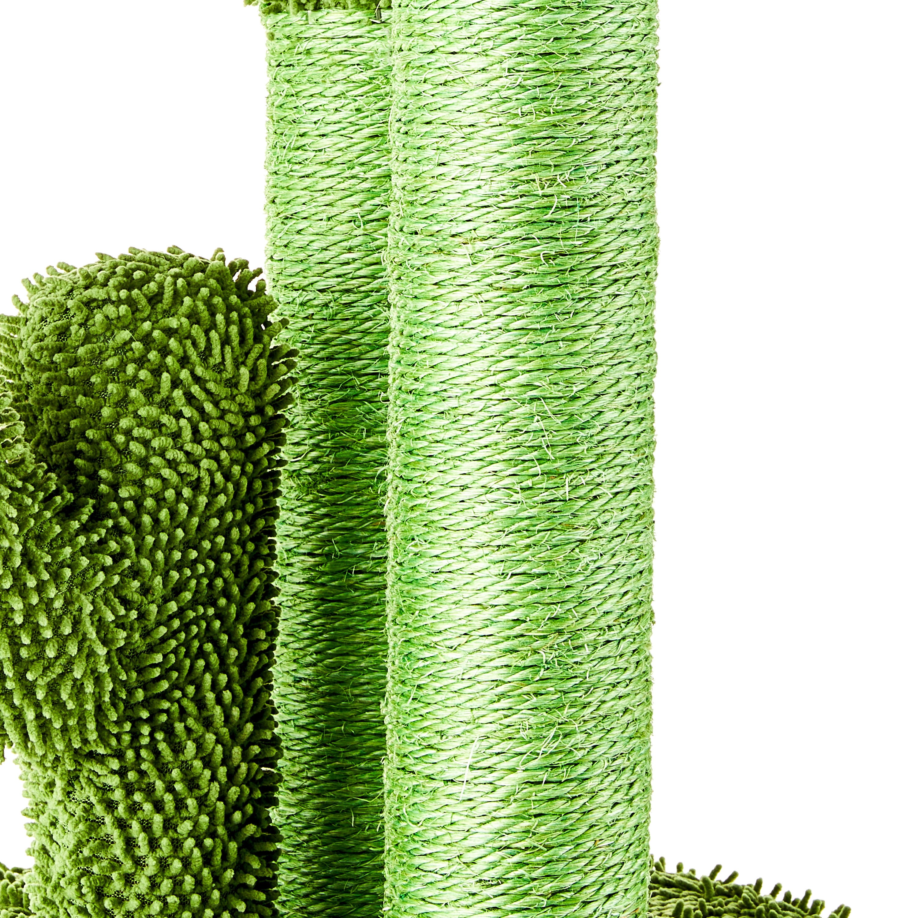 Vibrant Life Cactus 3-Arm Chenille， Sisal and Jute Cat Scratching Post with Cat Toy