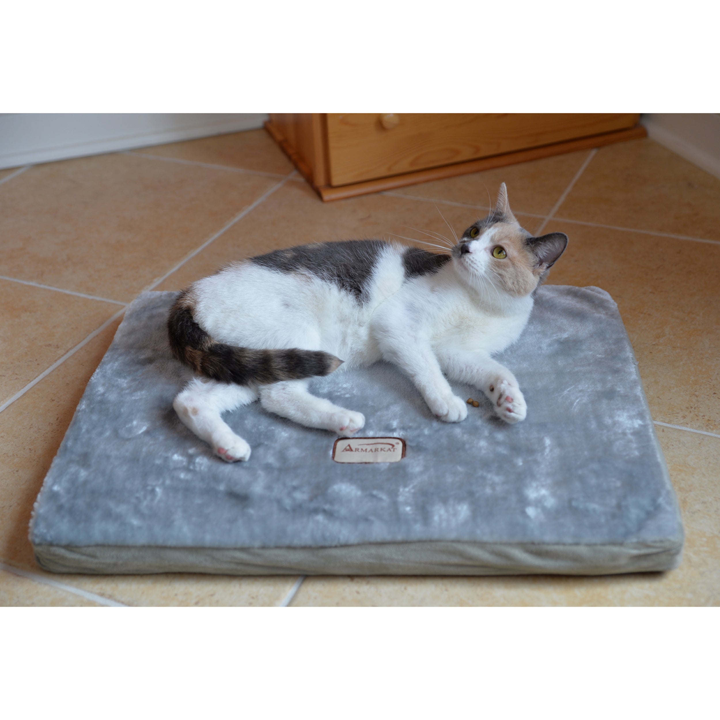 Armarkat Memory Foam Orthopedic Pet Bed Pad in Sage Green and Gray 24