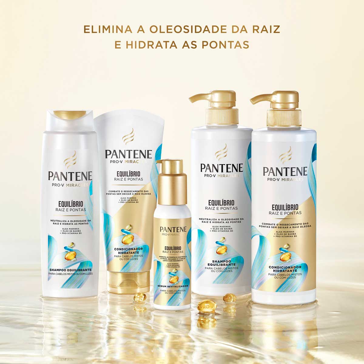 Shampoo Pantene Pro-V Miracles Equilibrio Raiz e Pontas 300ml
