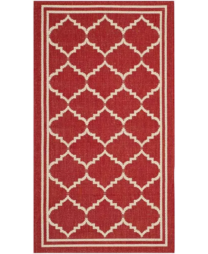 Safavieh Courtyard Red and Beige 2'3