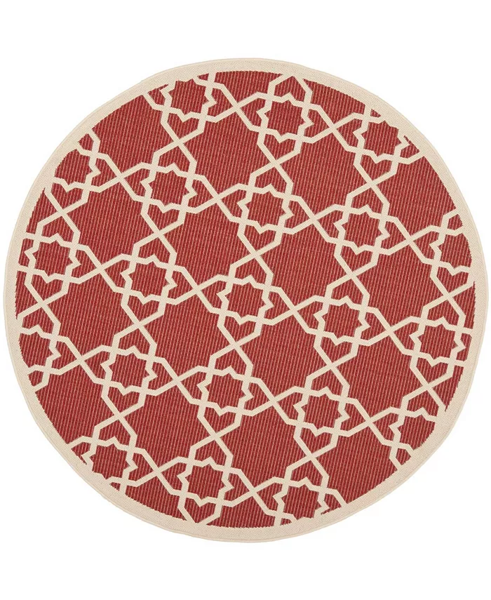 Safavieh Courtyard Red and Beige 5'3