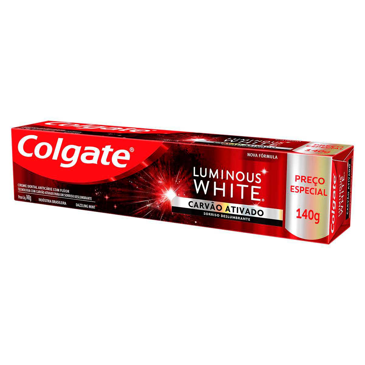 Creme Para Clareamento Dental Colgate Luminous White Carvao Ativado 140g Preco Especial