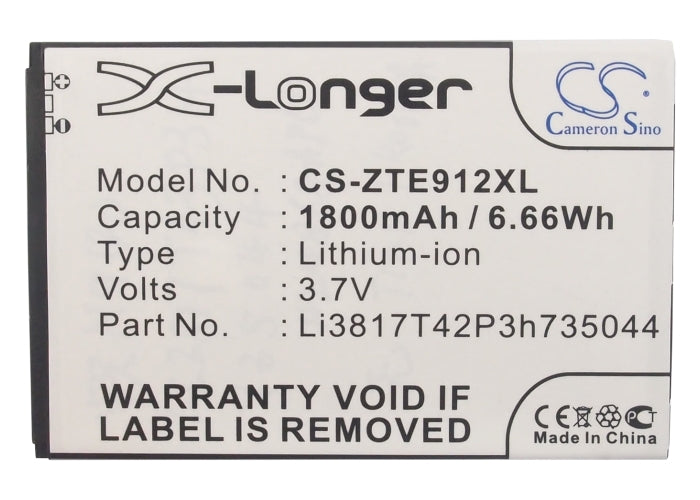 AtampT Compel Compel 4G Radiant Z830 Replacement Battery BatteryClerkcom Mobile Phone