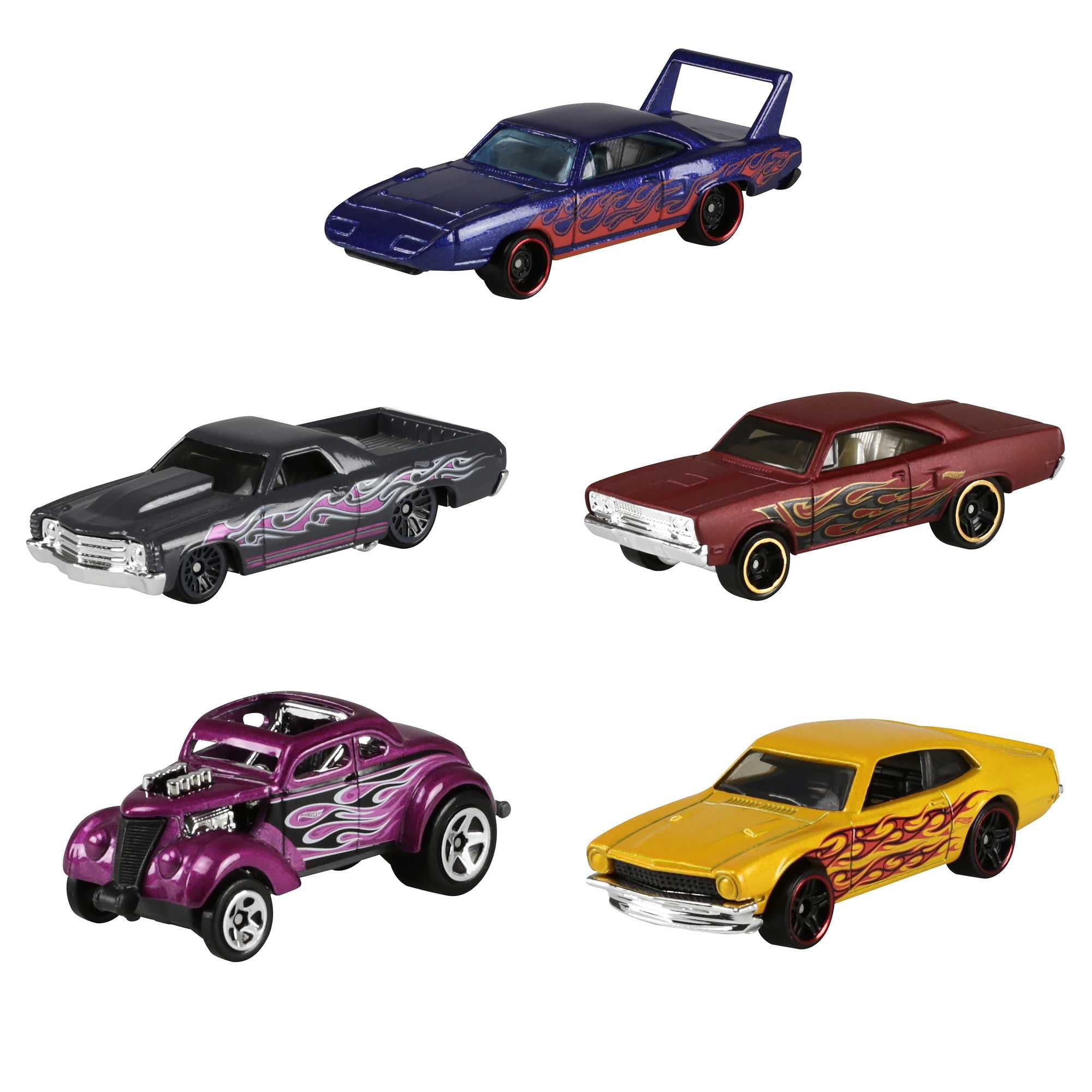Hot Wheels 5-Car Pack of 1:64 Scale Vehicles， Collectible Toy Cars (Styles May Vary)