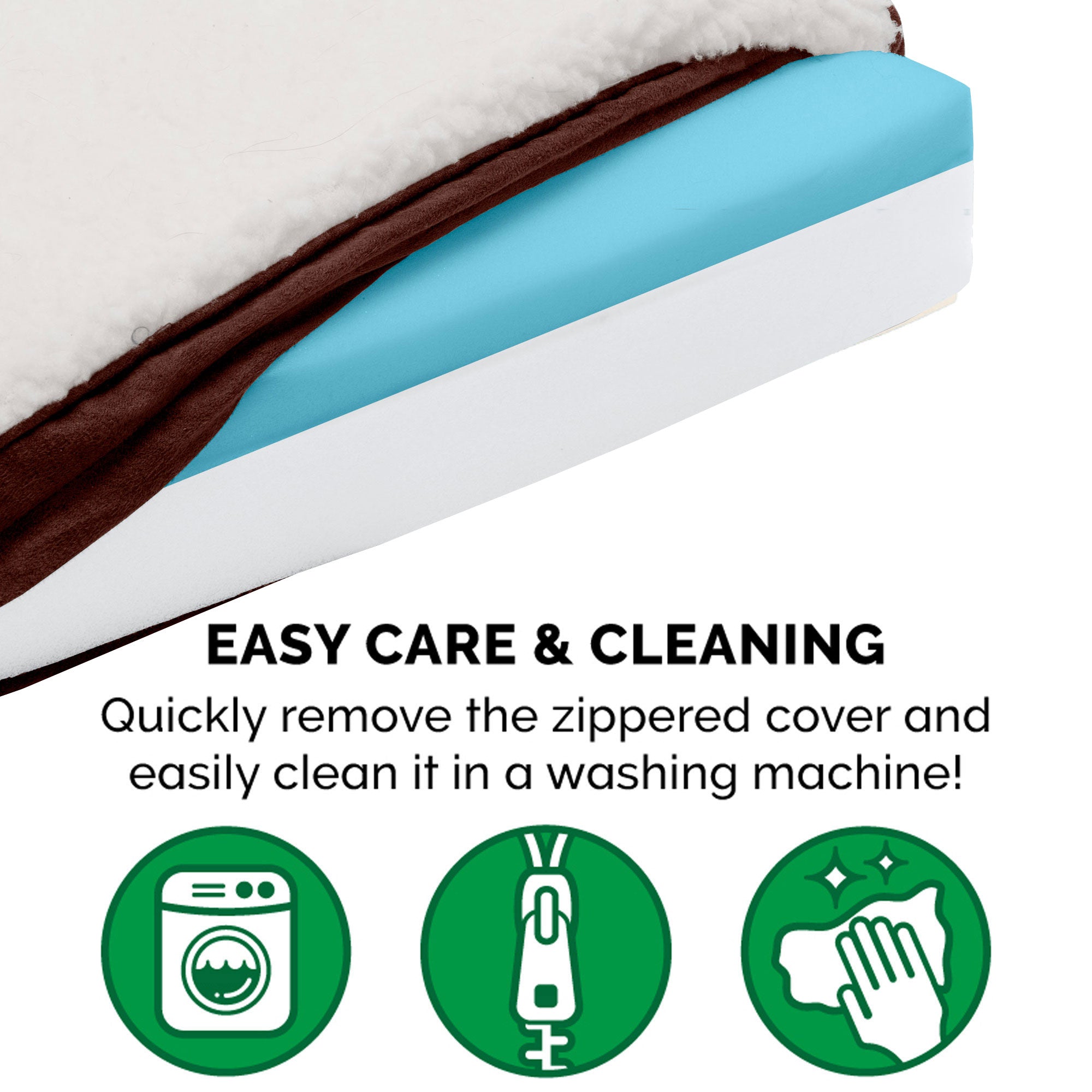 FurHaven Pet Dog Bed | Deluxe Cooling Gel Memory Foam Orthopedic Sherpa and Suede Pet Bed Mattress for Dogs and Cats， Espresso， Large