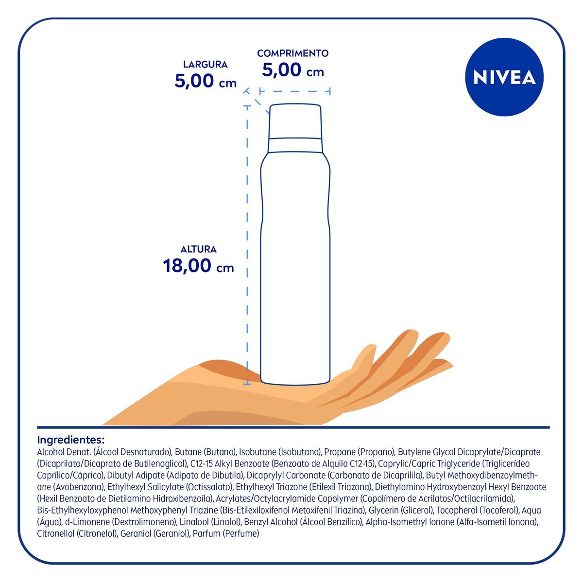 Protetor Solar Spray NIVEA SUN Protect & Toque Seco FPS 50 200ml