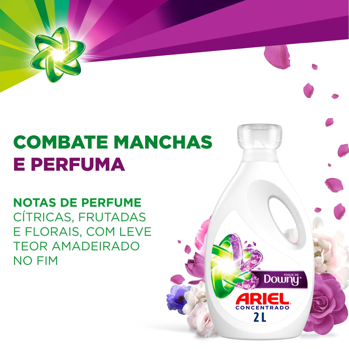 Sabao Liquido Concentrado Ariel Toque de Downy 2L