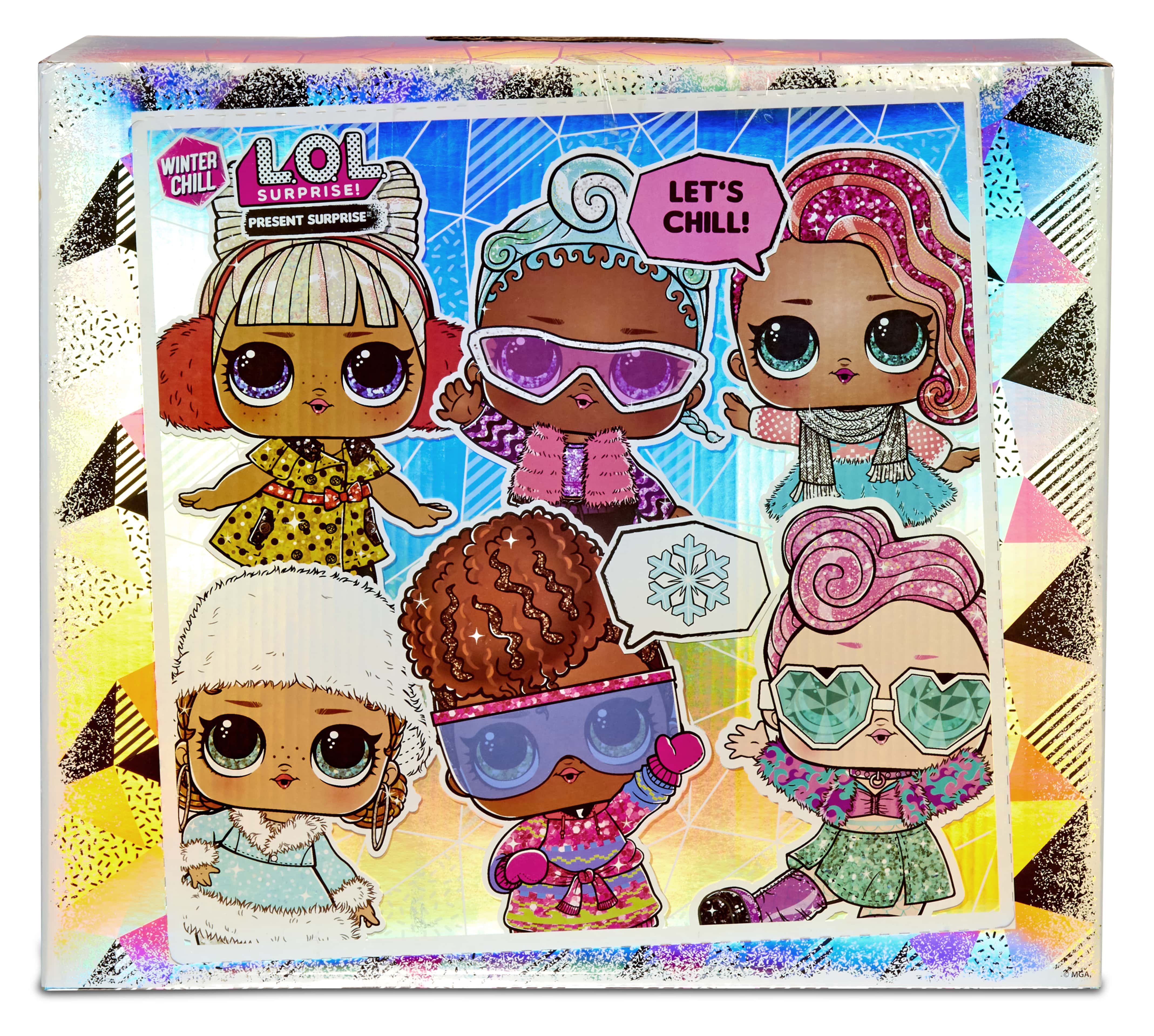 LOL Surprise Winter Chill Dolls With 8 Surprises Including Collectible Doll, Fashions, Doll Accessories, Holiday Ornament Reusable Packaging – Great Gift for Girls Ages 4+