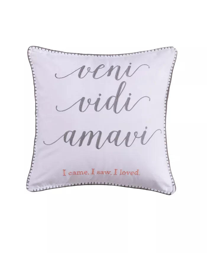 Levtex Darcy Veni Vidi Decorative Pillow， 18