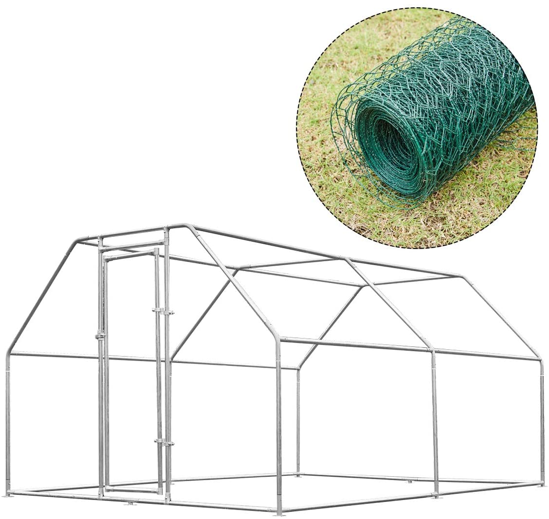 YODOLLA Outdoor Chicken Coop， 12.5' x 9' x 6.5'， Metal