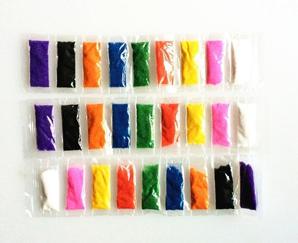 alextreme 1Pcs 9 Bag In 1 Art Sand Kids Craft Toy Kit Colored Sand Kid Painting Toy