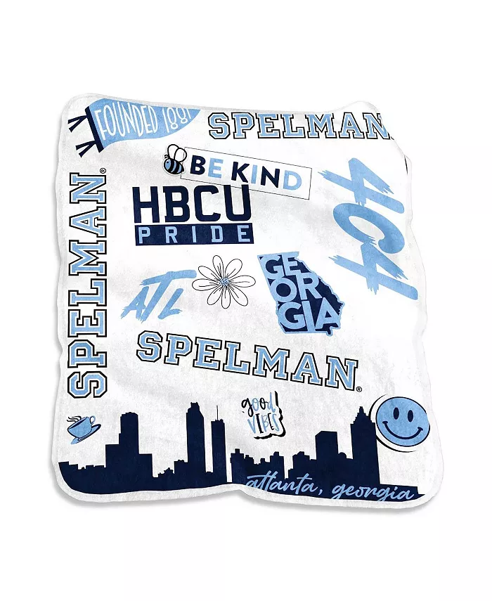 Logo Brands Spelman College Jaguars 50'' x 60'' Native Raschel Plush Throw Blanket