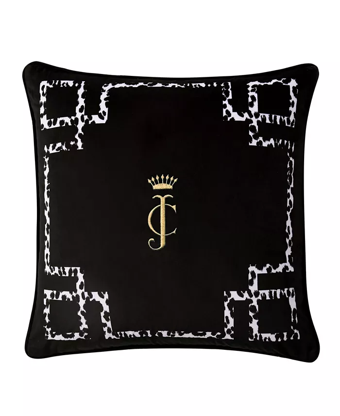 Juicy Couture Lattice Embroidered Velvet Decorative Pillow， 20