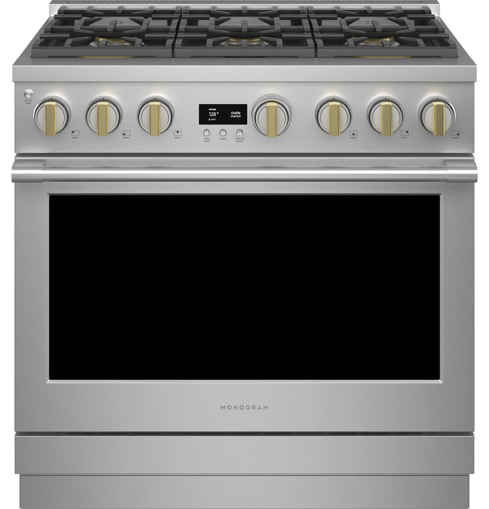 Monogram ZGP366NTSS 36quot All Gas Professional Range with 6 Burners
