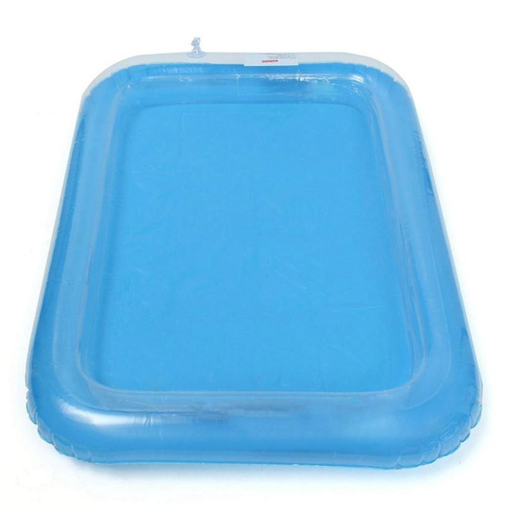 NICEXMAS Kids Beach Sandbox Play Sand Inflatable Sand Toy Tray for Children's Education(Blue)