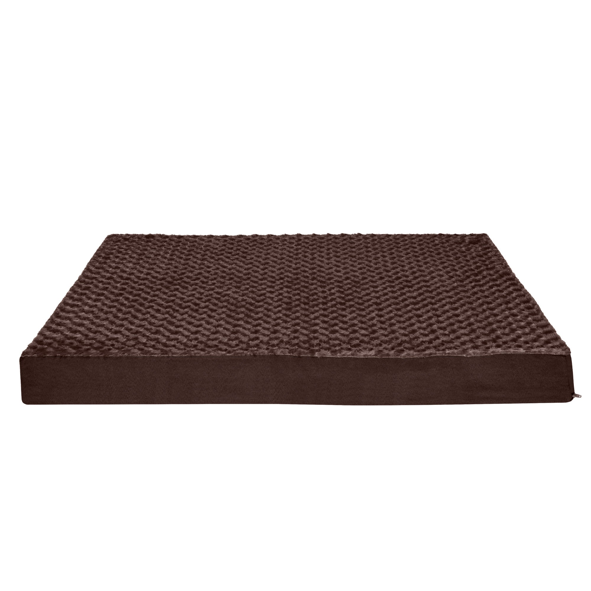 FurHaven Pet Products | Deluxe Cooling Gel Memory Foam Orthopedic Ultra Plush Mattress Pet Bed for Dogs and Cats， Chocolate， Jumbo