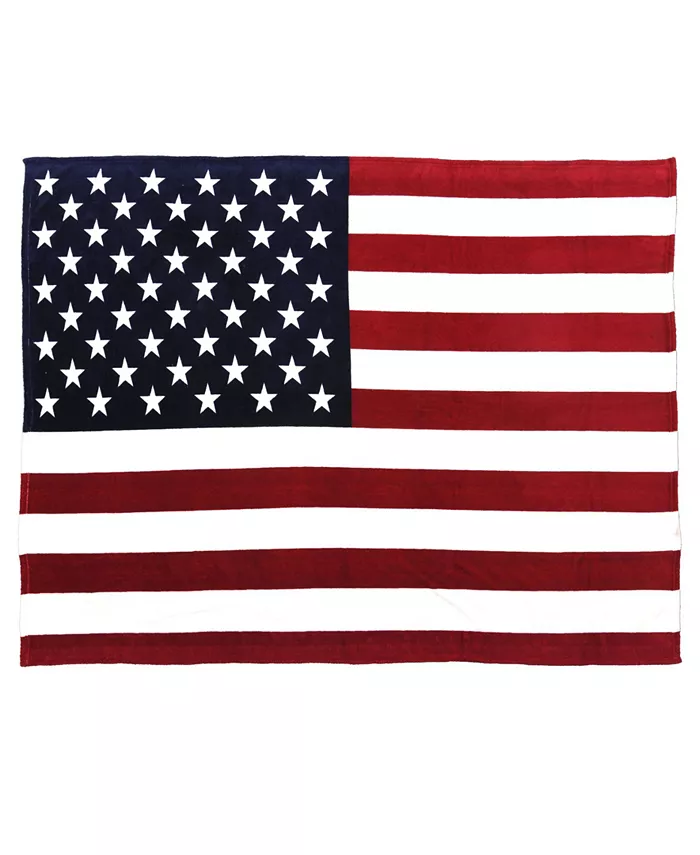 Tadpoles Sleeping Partners USA Flag Fleece Blanket