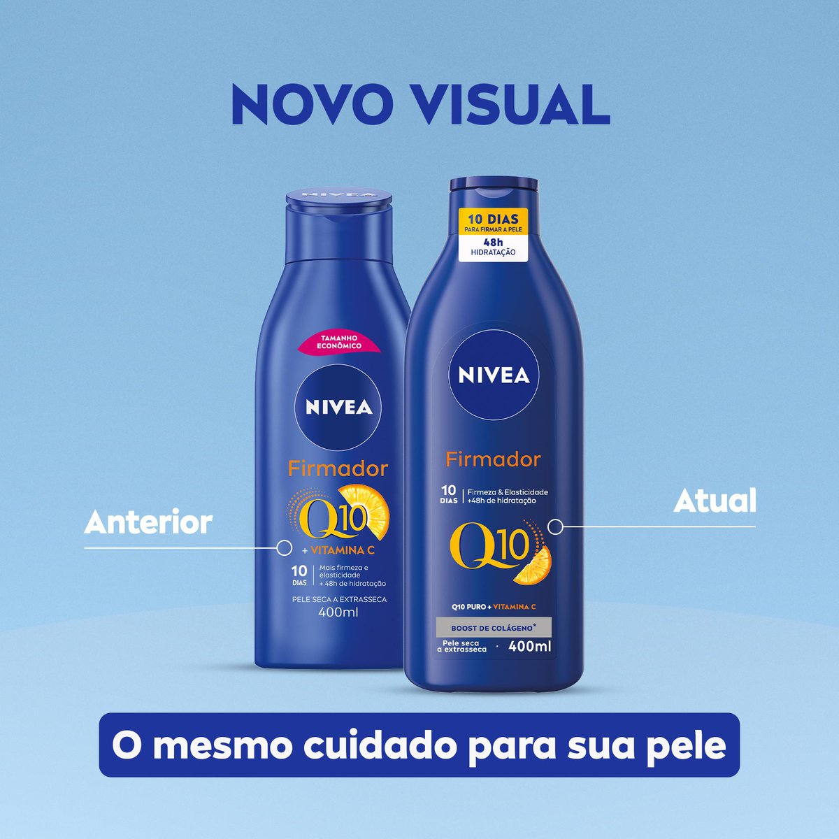 Locao Hidratante Firmador NIVEA Q10 + Vitamina C Pele Seca 400ml