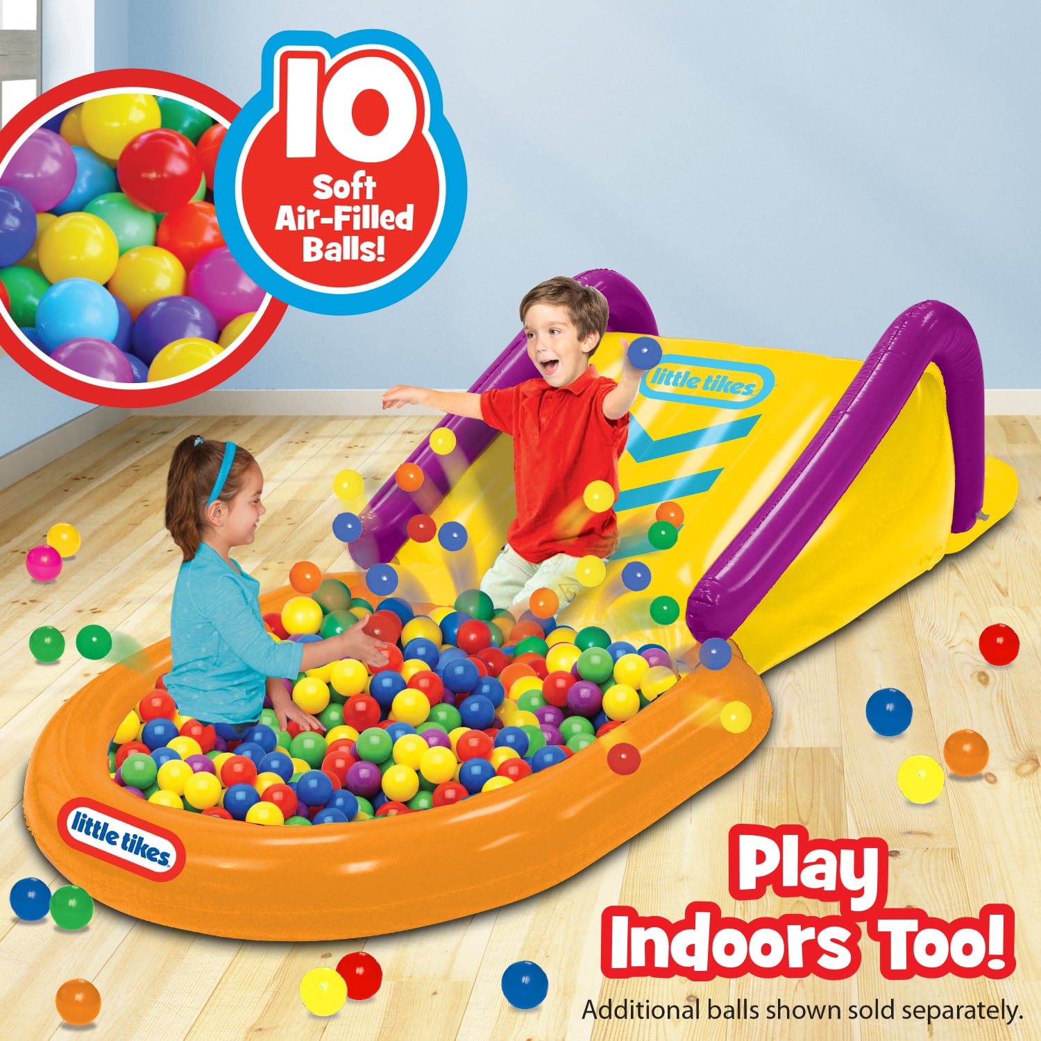 Little Tikes Lt Splash and Slide Pool Ball Pit， Toddlers Preschool， Indoor Outdoor