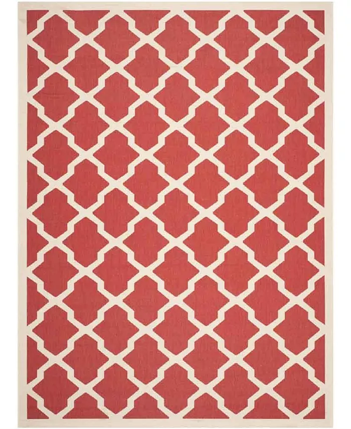 Safavieh Courtyard Red and Bone 9' x 12' Sisal Weave Outdoor Area Rug