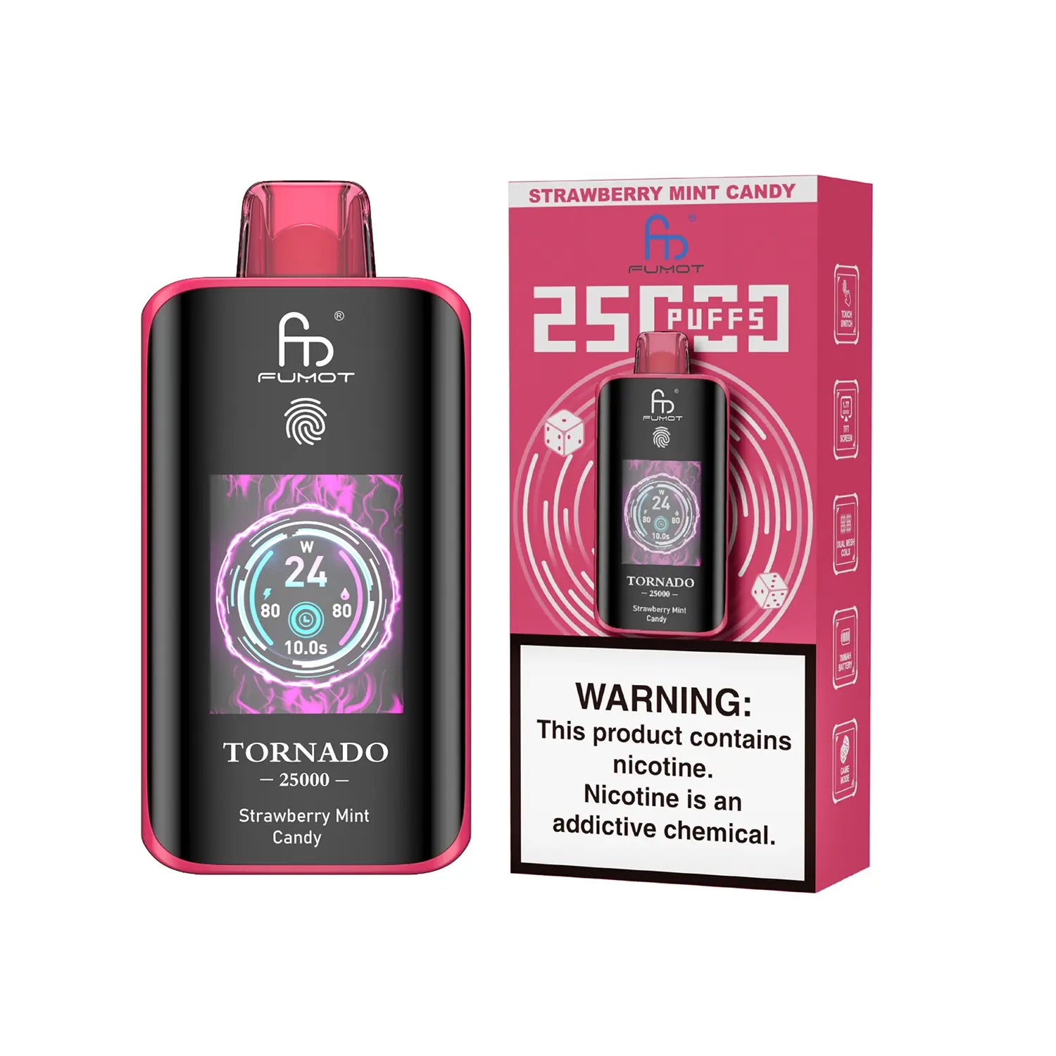 Fumot Tornado Vape 25000 - Strawberry Mint Candy