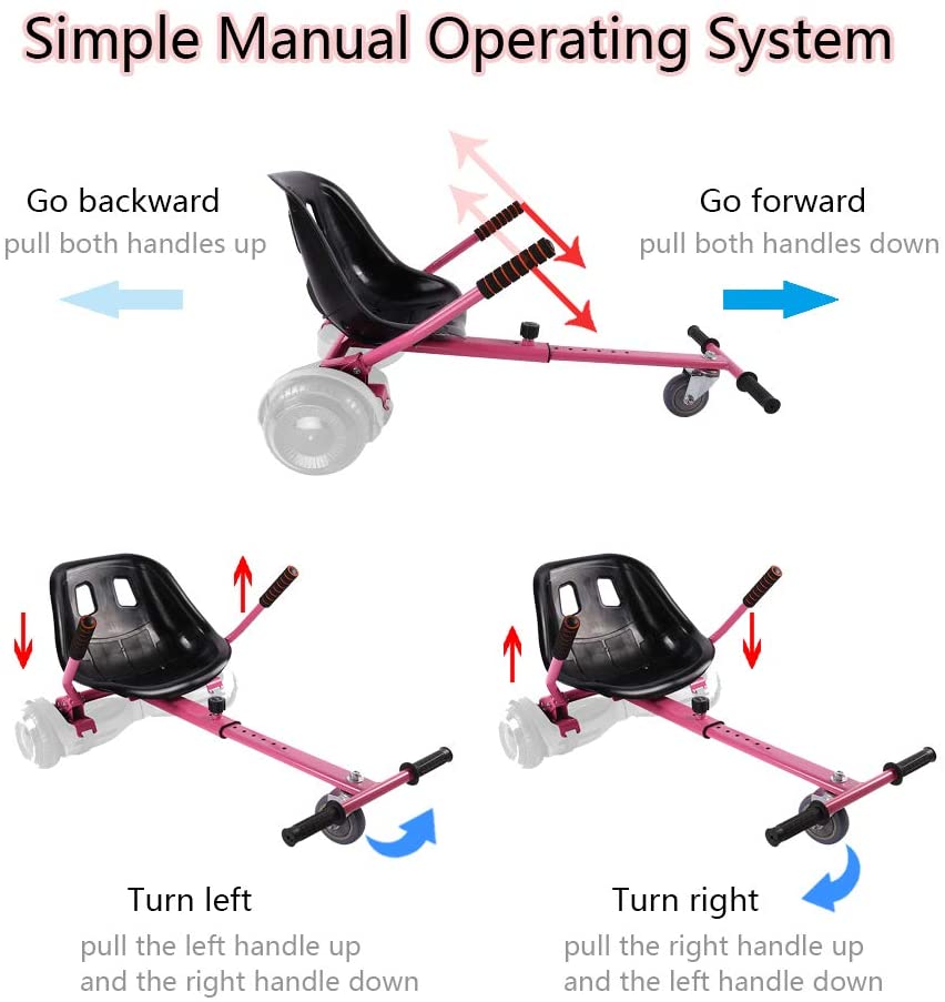 WonderWheels Hover Kart Go Kart Adjustable Seat Attachment for 6.5