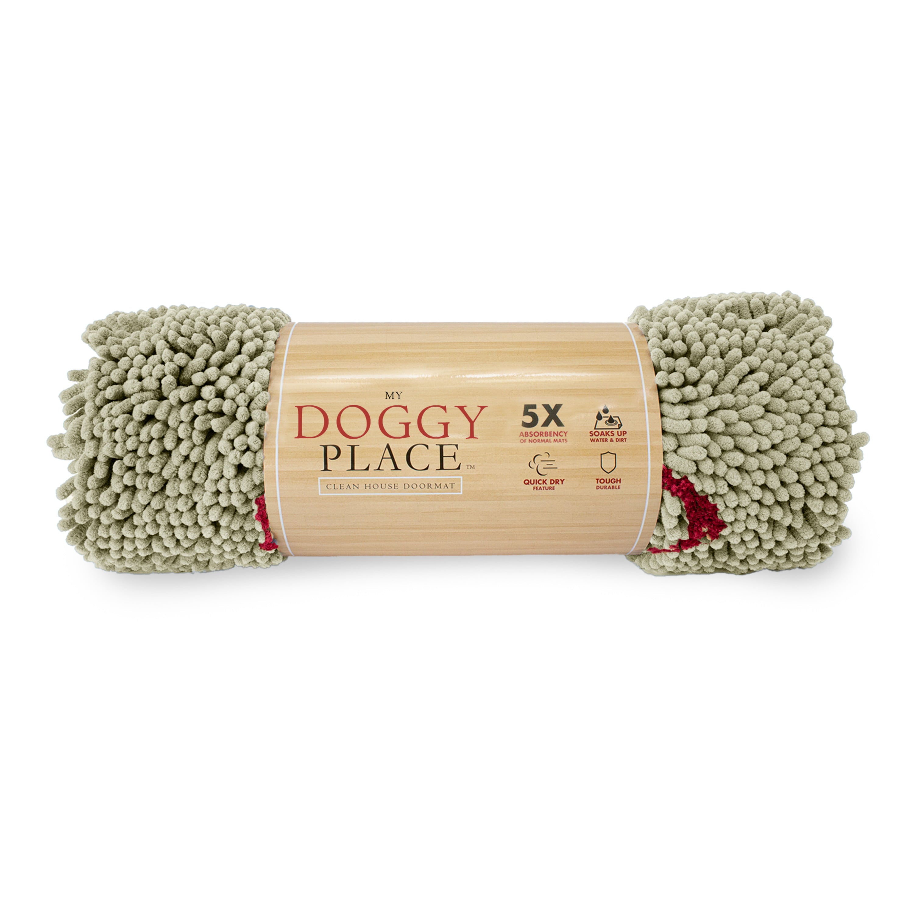 My Doggy Place Dog Mat for Muddy Paws， Washable Dog Door Mat， Oatmeal， M