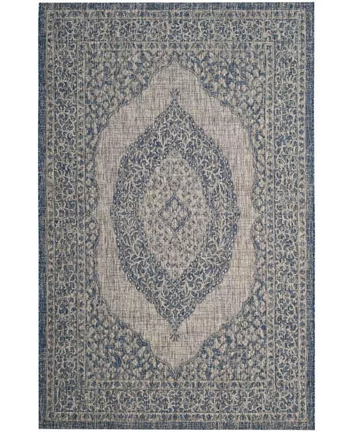 Safavieh Courtyard Light Grey and Blue 2'3